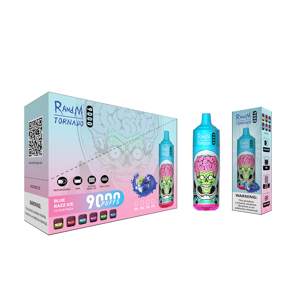 RAndM Tornado 9000 Puffs Disposable Vape (Box Of 10)