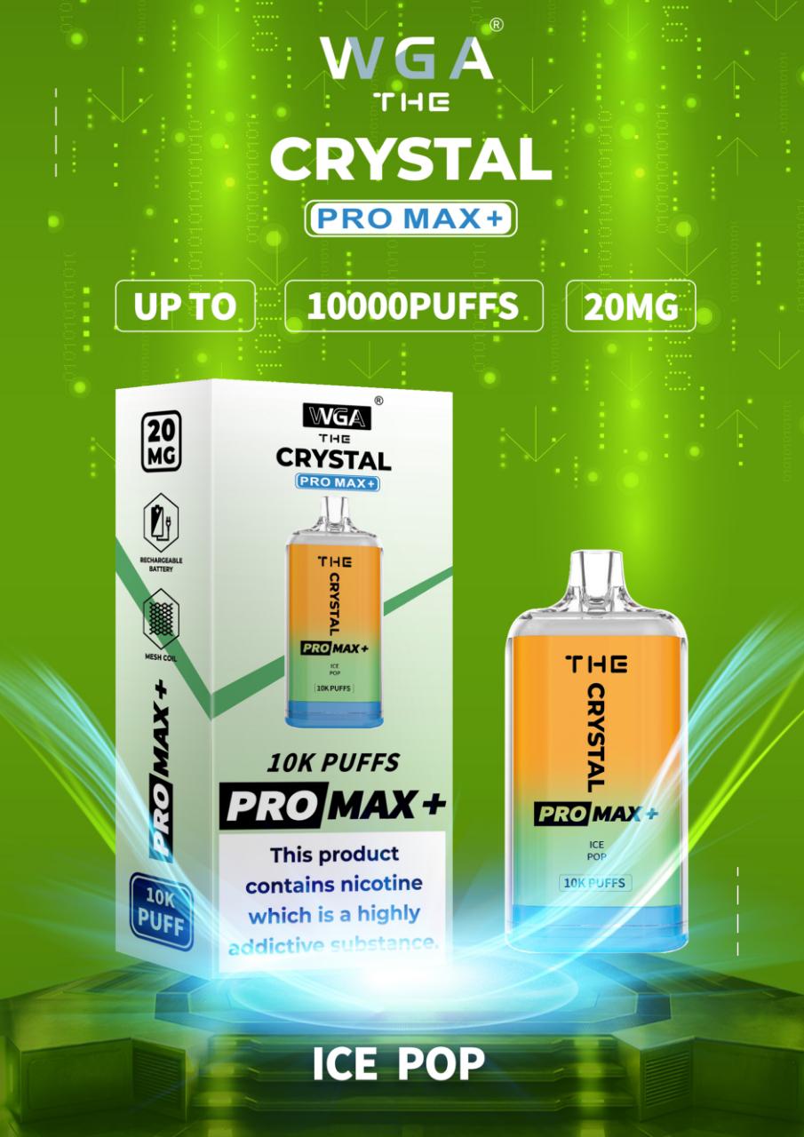 The Crystal Pro Max + 10000 Disposable Vape Pod Box Of 10