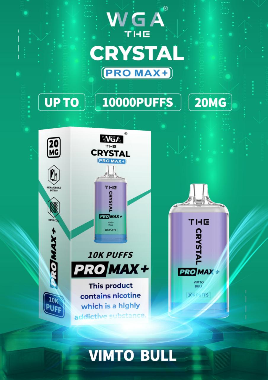 The Crystal Pro Max + 10000 Disposable Vape Pod Box Of 10