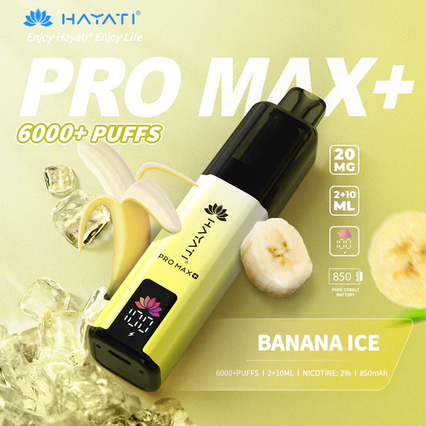 Hayat Pro Max+ 6000 Puffs Disposable Vape (Box of 10)