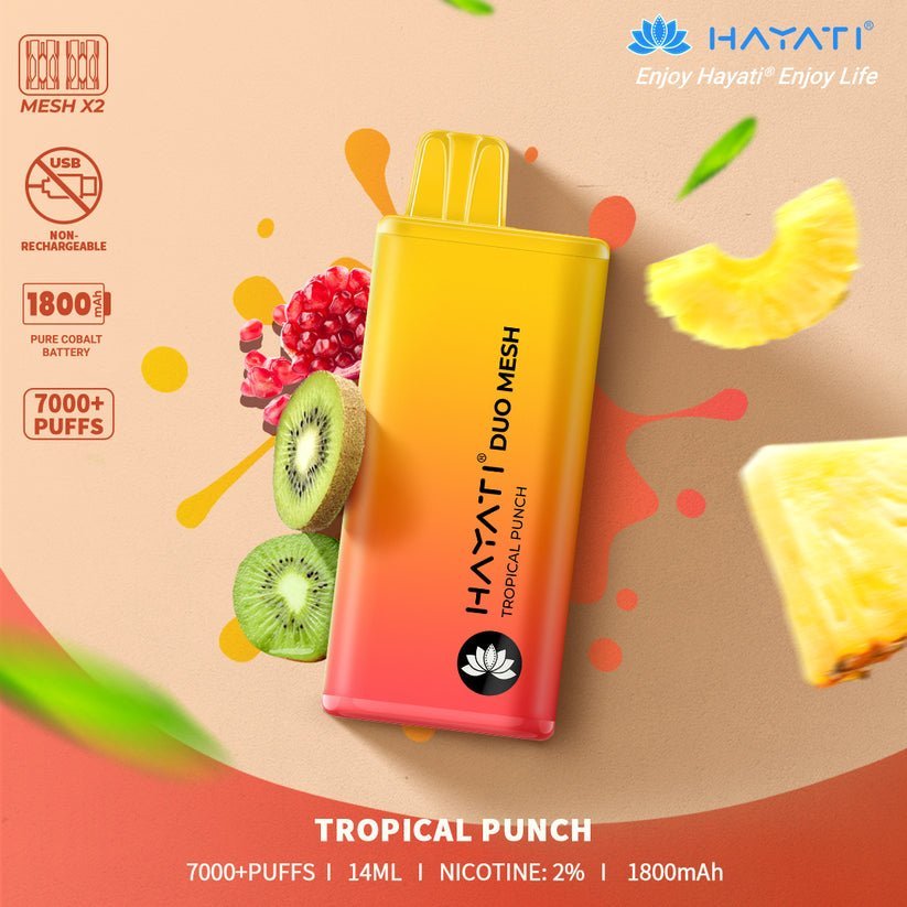 Hayati Duo Mesh 7000 Puffs Disposable Vape Bar Pod Kit #Simbavapes#